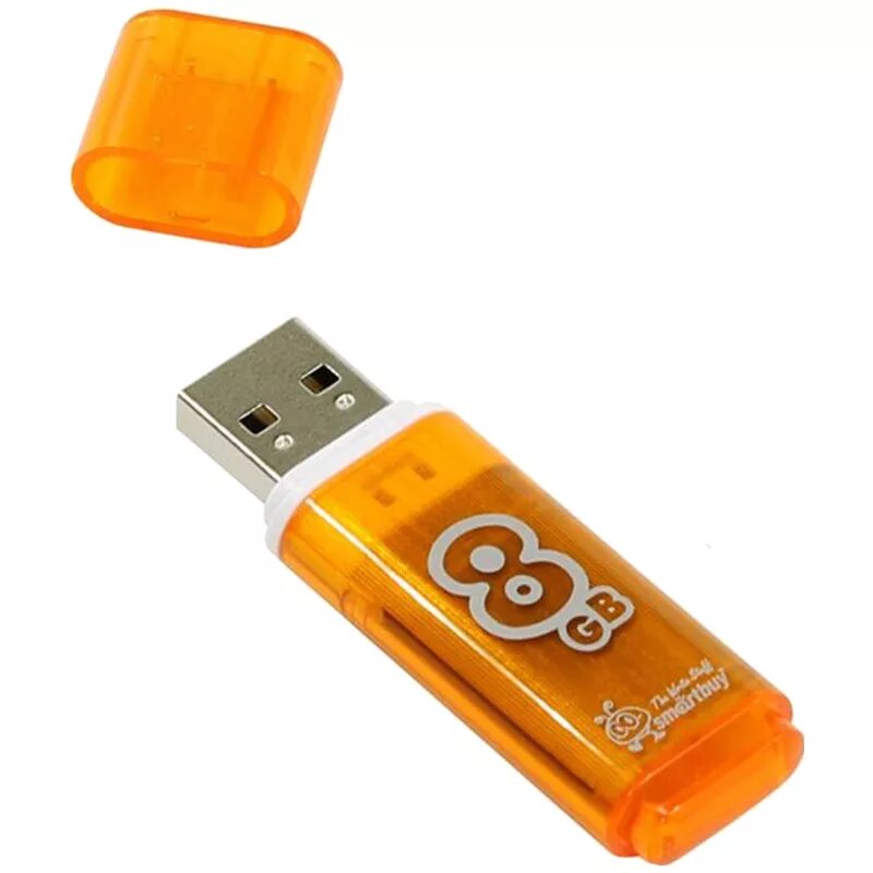 USB 8GB Smartbuy Glossy оранжевый