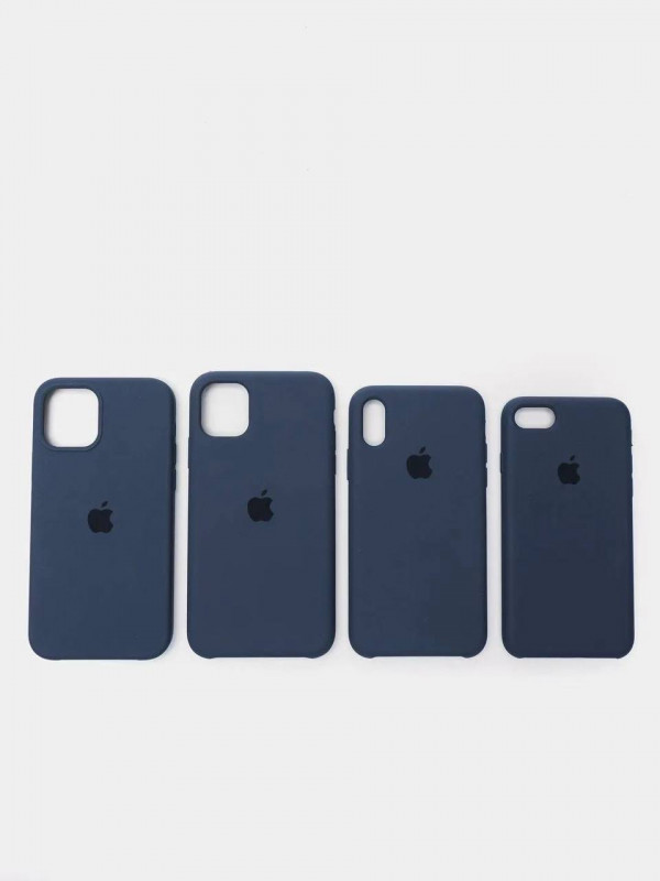 Чехол iPhone 12 mini Silicon Case под ориг темно-синий