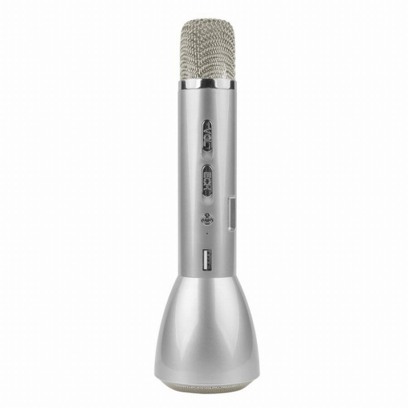 Микрофон для караоке Remax K03 серебро