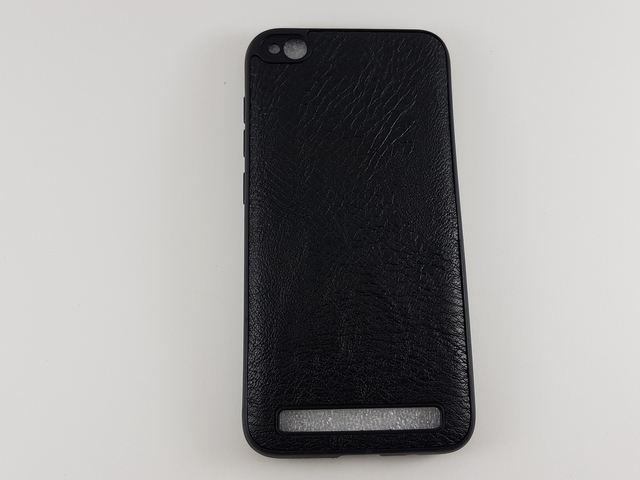 Чехол Xiaomi Redmi 5A Под кожу силикон черный