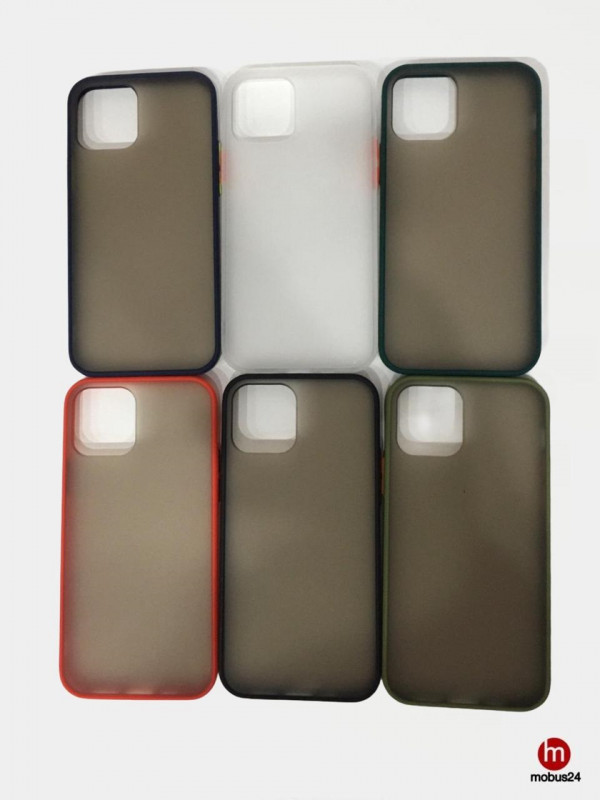 Чехол iPhone 12 mini 5.4" матовый цветные края оливковый