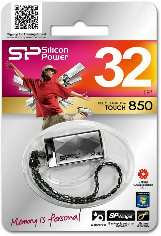 USB накопитель Silicon Power 32GB Touch 851 Silver