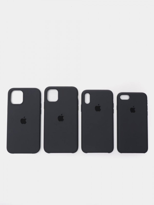 Чехол iPhone 12 Pro Max Silicon Case под ориг угольный