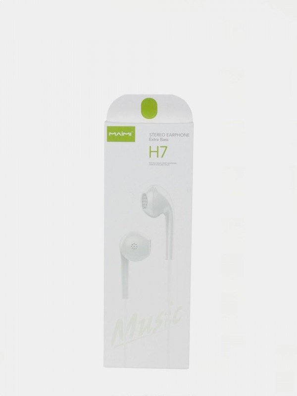 Наушники внутриканальные с микрофоном MAIMI H7 белые