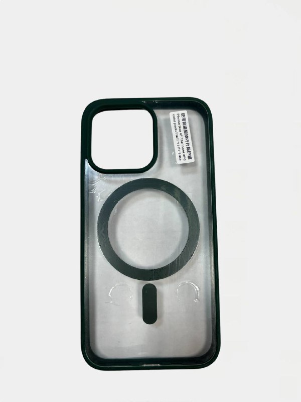 Чехол iPhone 13 Pro Max MagSafe прозрачный зеленый