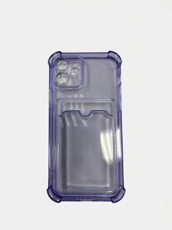 Чехол iPhone 12 mini Fashion case CARD CASE прозрачный фиолетовый