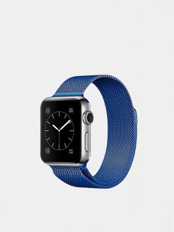 Ремешок для Apple Watch 42/44mm Миланская петля металл синий